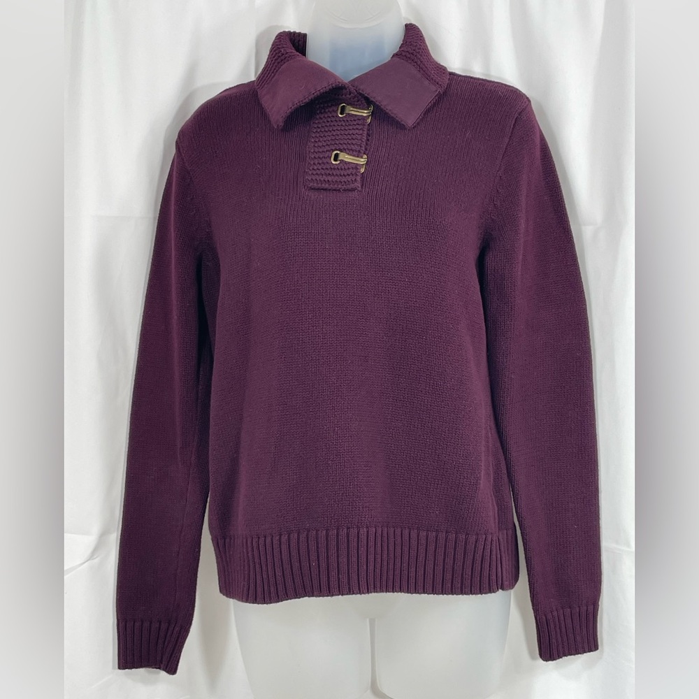 Lauren Ralph Lauren Deep Purple Knit Classic Sweater